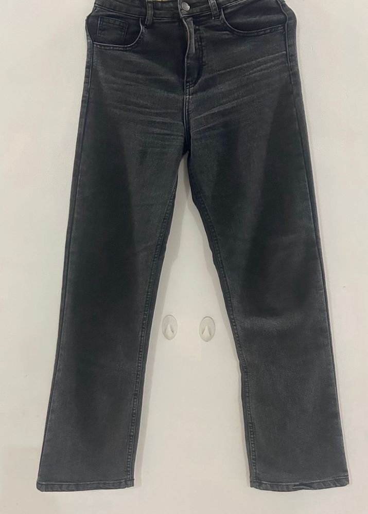 Stylish Dark Wash Wide Leg Jeans