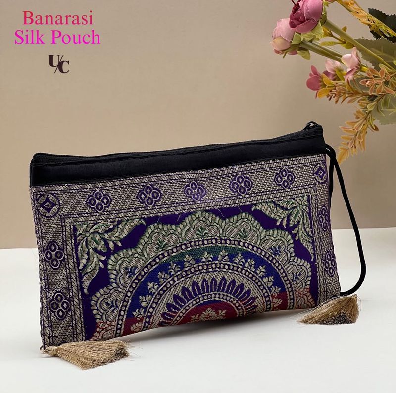 Banarasi Silk Pouch Bag