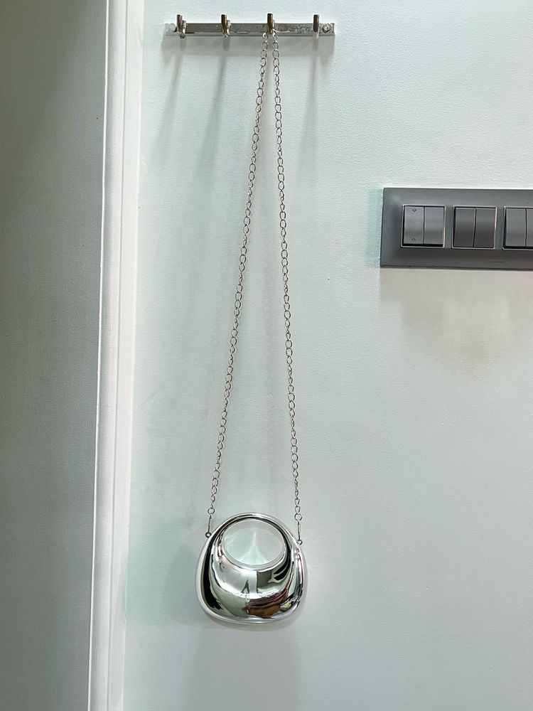 Unique Silver Chain Clutch