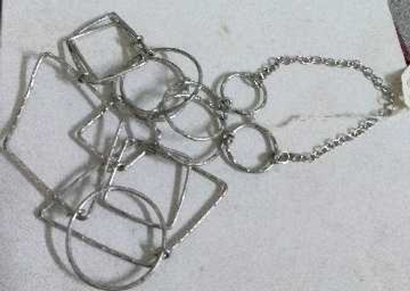 Geometric Silver Chain Belt