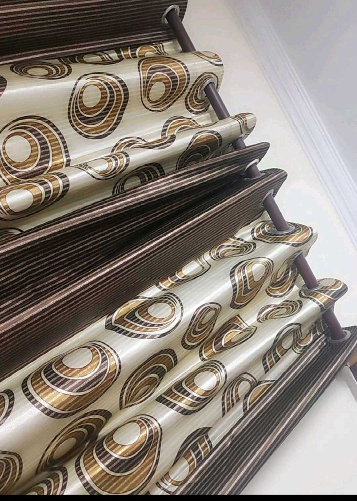 Brown 🟤 Printed 9 Feet 4 Curtains
