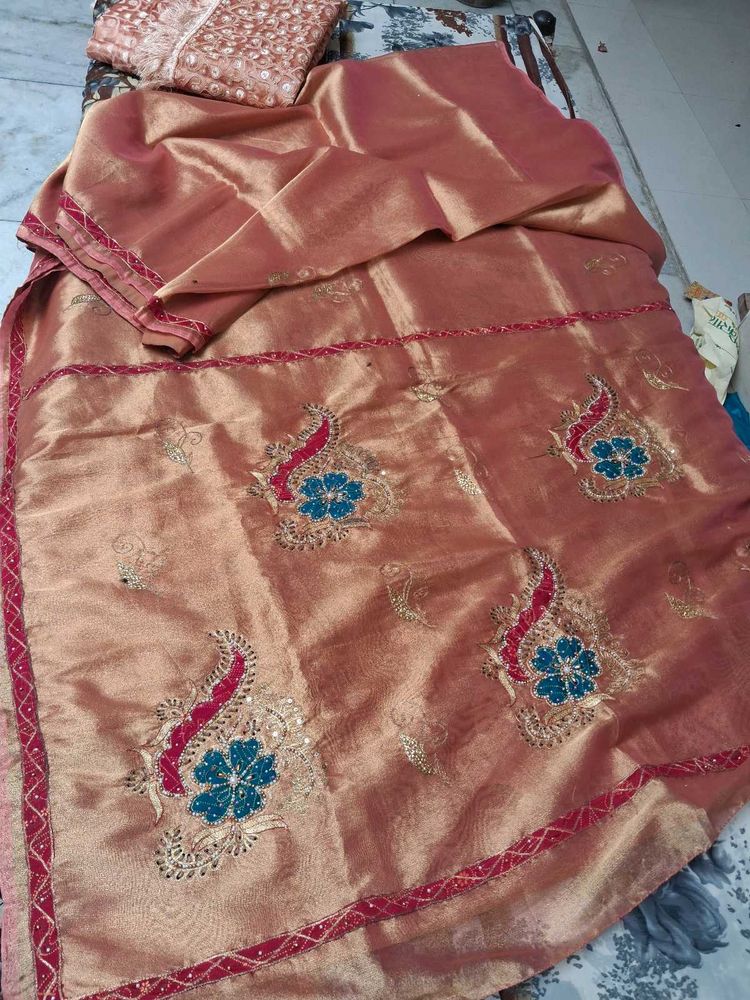 vintage pure silk zari work saree