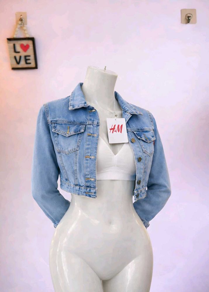 H&amp;M Icy Blue Denim Jacket