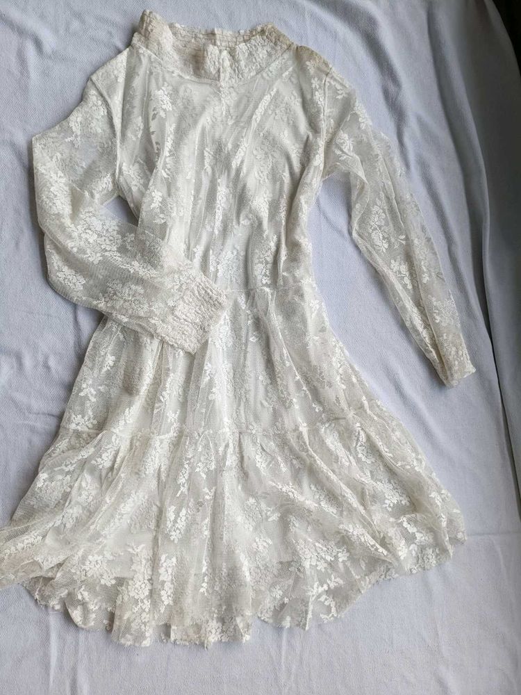 Vintage Lace Mini Dress