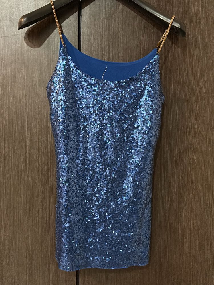 Blue Sequins Top on sale