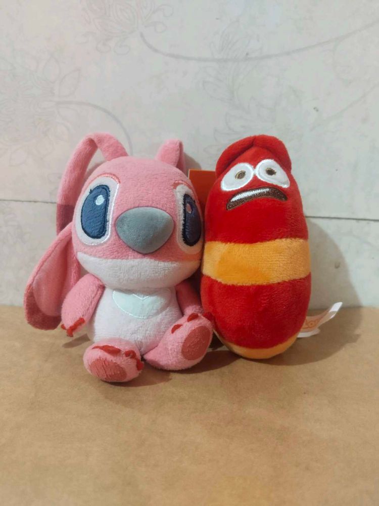 Cute Stuffed Toys - Pink stitch &amp; larva