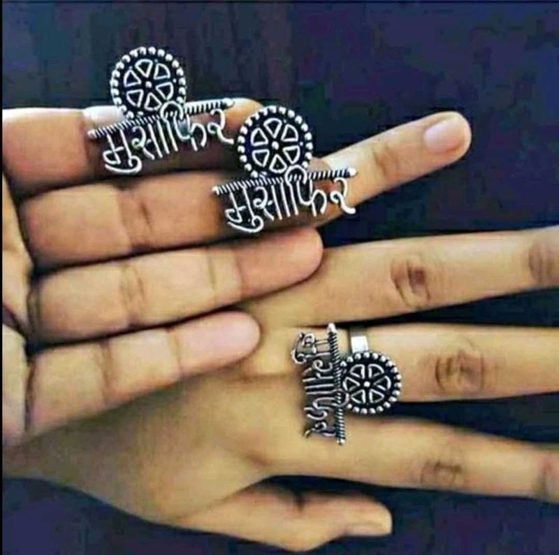 Combo of Ethnic Oxidised Silver Earring &amp; Ring