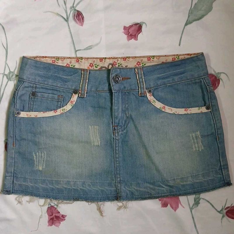 Cute Denim Mini Skirt