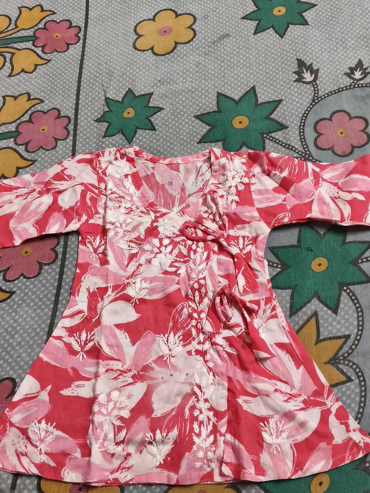 new Chikankari Floral Print Kurta plazo ,800sizes