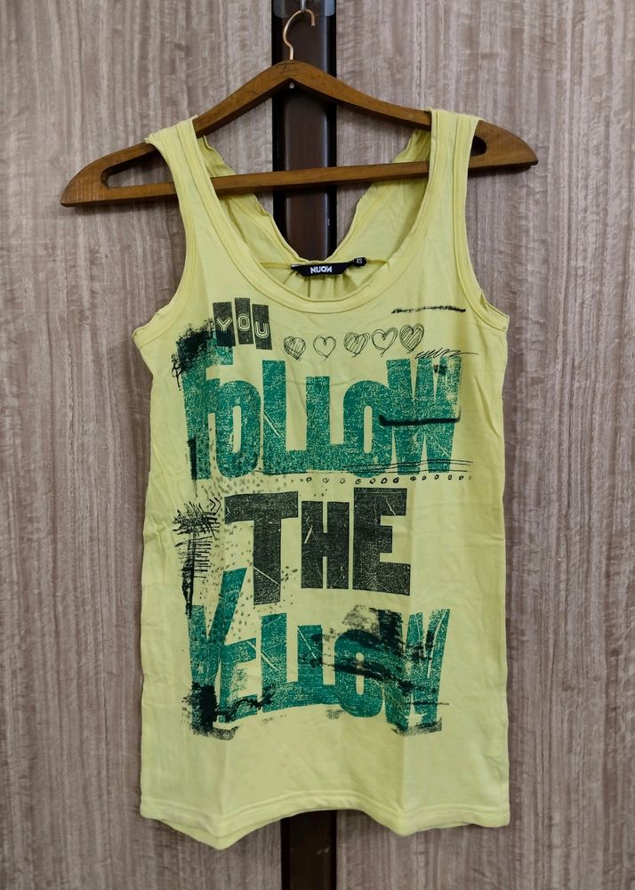 Casual Sleeveless Yellow Top (30-32)