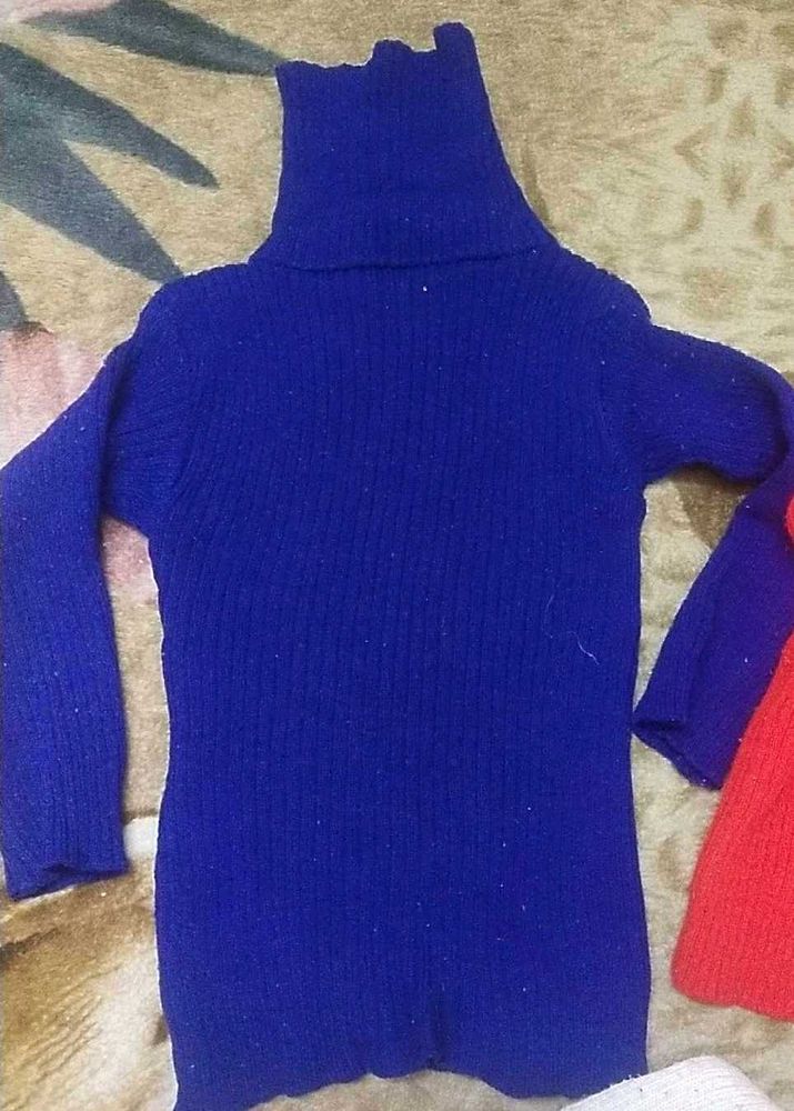 Blue Turtleneck Sweater 2-6 Year Kids Boys &amp; Girls
