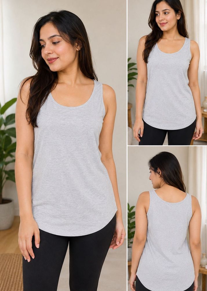 Grey Sleeveless Tank Top