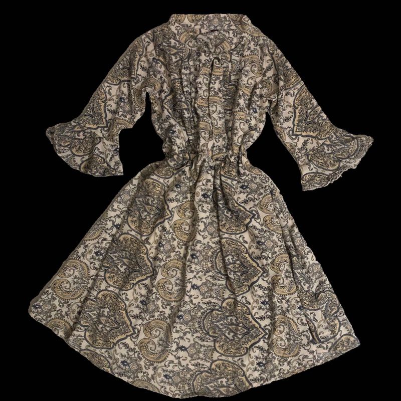 Boho Paisley Print Midi Dress
