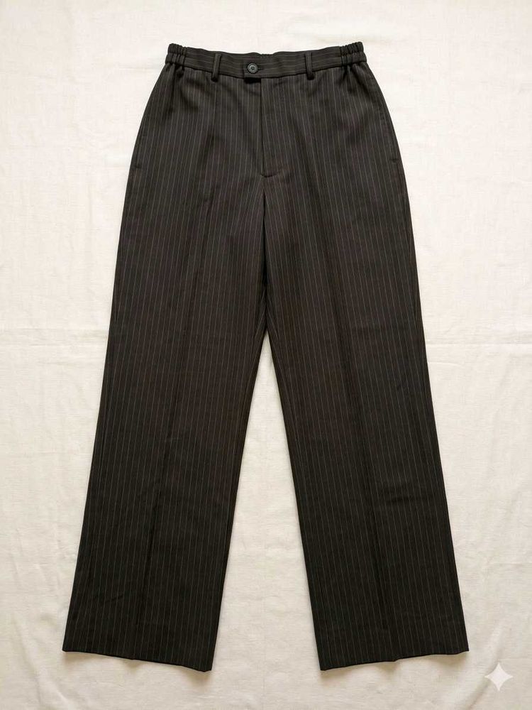 Classic Striped Wide-Leg Trousers