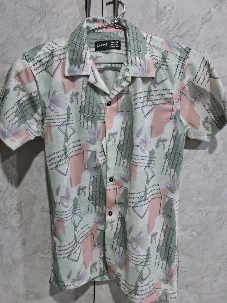 Boys Graphic Print Short Sleeve Shirt