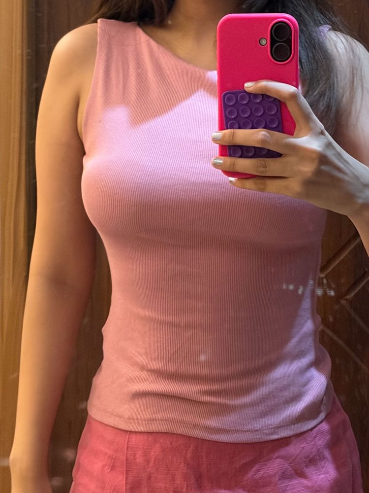 Ribbed Sleeveless Tank Top