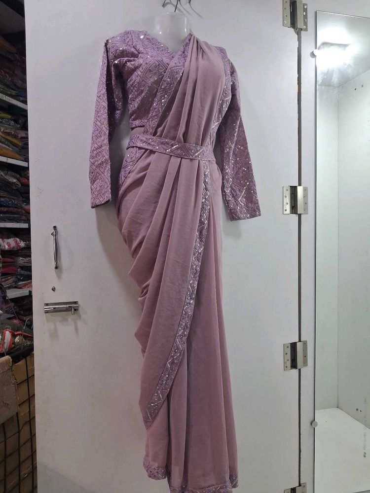 Stunning Sequined Saree with Blouse