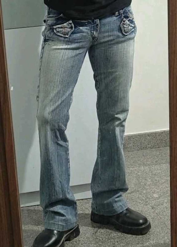 Light Wash Flare/bootcut Jeans