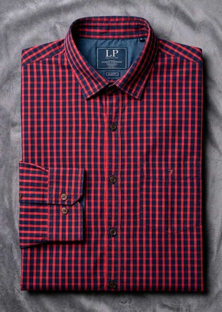 Louis Philippe Premium Men's Checkered Casual Shir
