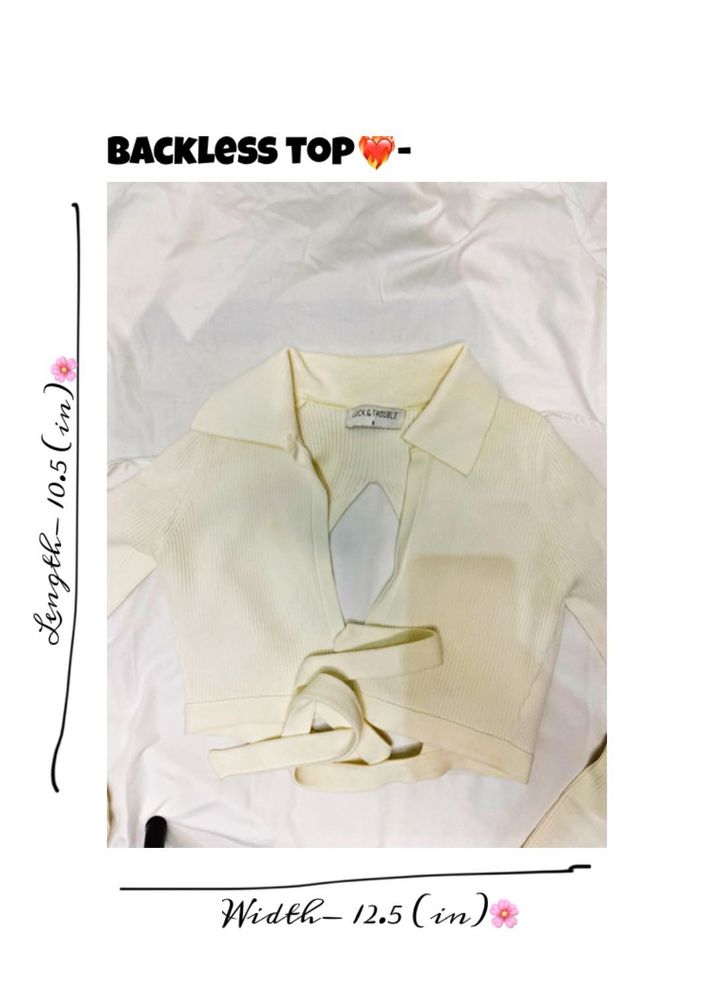 Cute Backless Crop Top