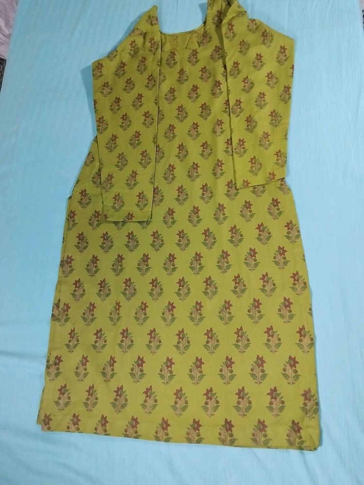 Spun Mehndi Green Suit Dupatta Set