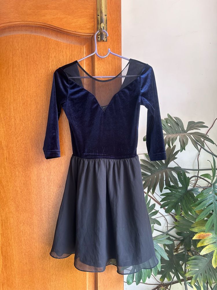 Blue Velvet  Dress