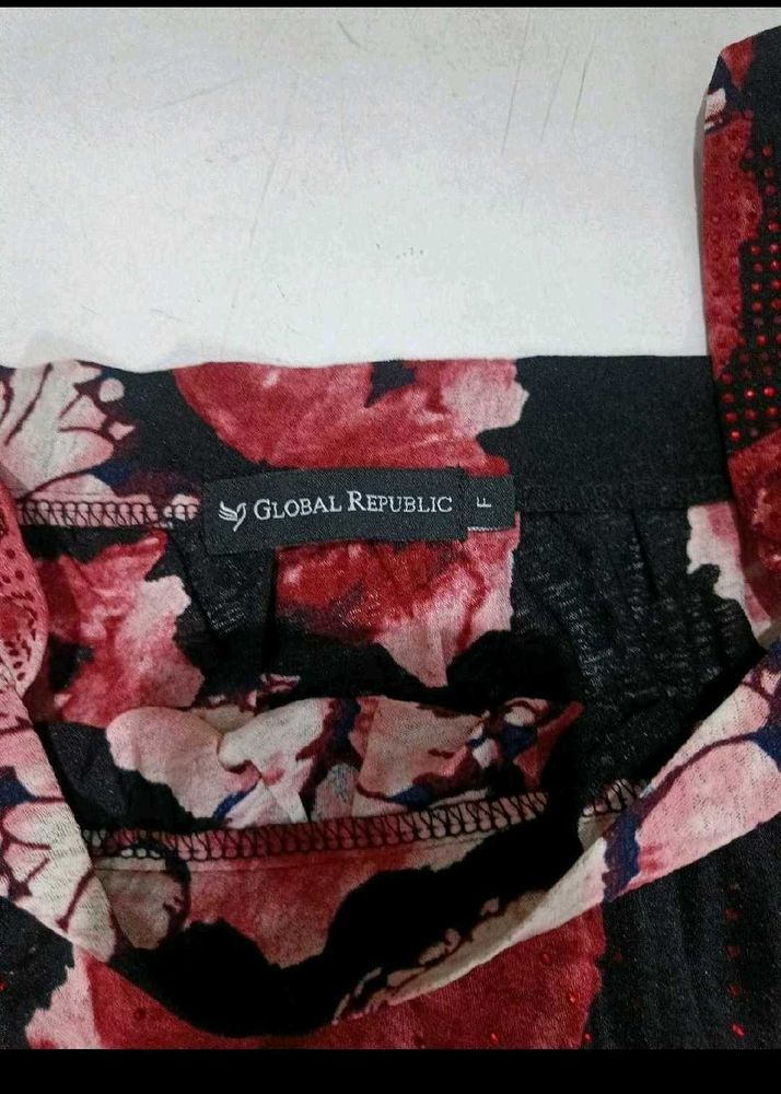 Elegant Floral Print Kurta