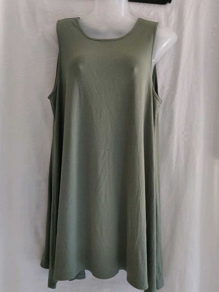 Sleeveless Ribbed Mini Dress