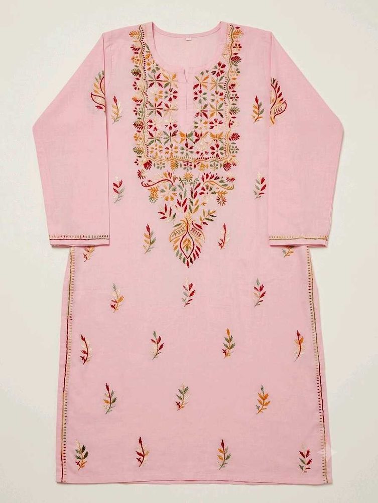 pink chicken kari long kurti 🩷