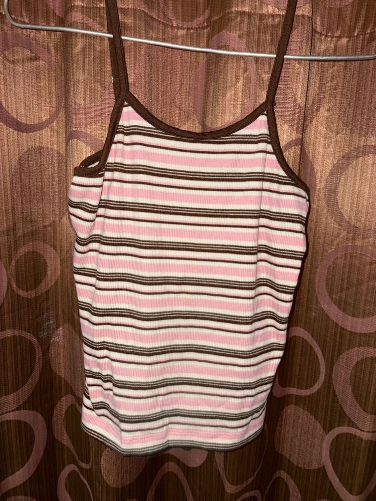Striped Spaghetti Strap Tank Top