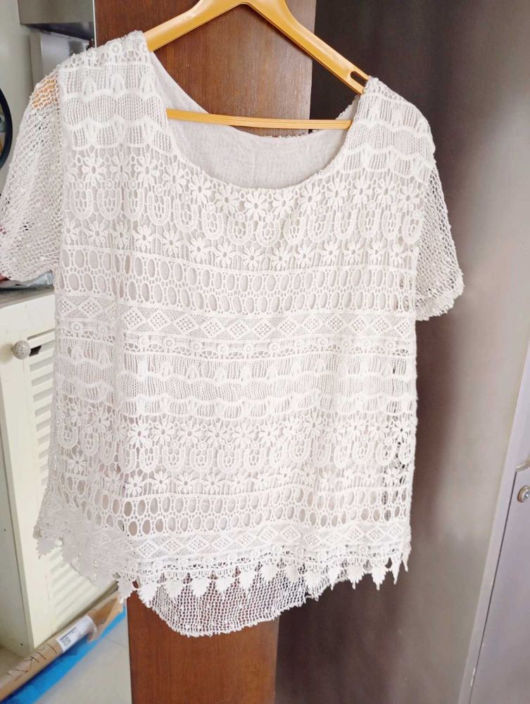 White Lace crochet Top