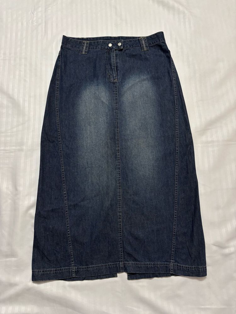long denim skirt