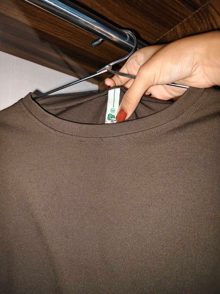 Classic Brown Round Neck T-Shirt