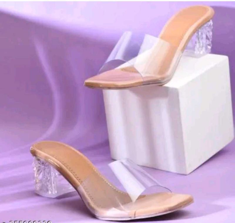 Stylish Clear Heeled Sandals