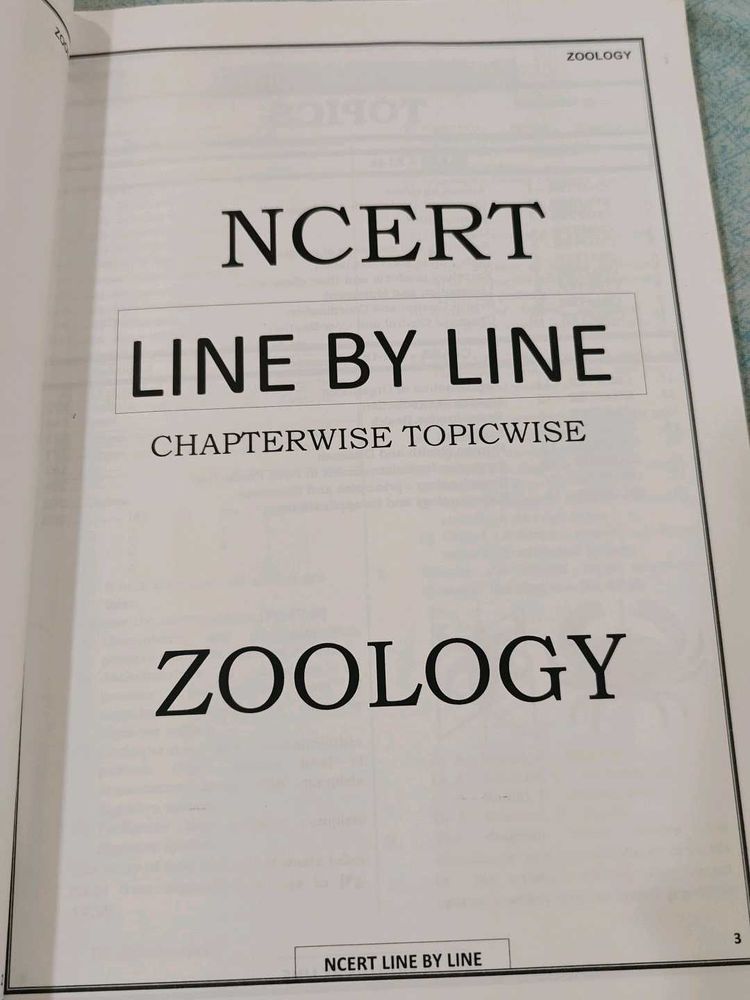 NCERT Zoology Line by