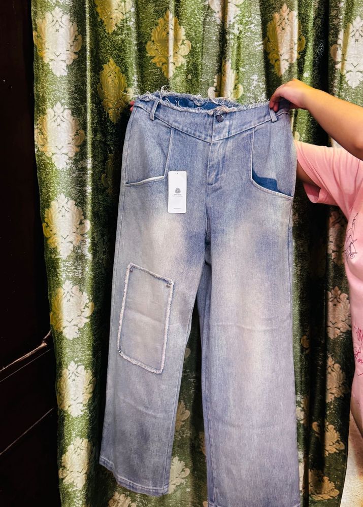 Light Wash Wide Leg Jeans