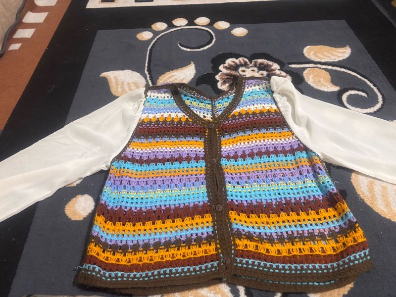 Colorful Crocheted Vest