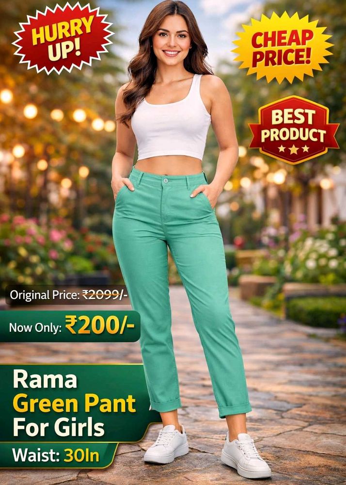 Rama Green slim pants