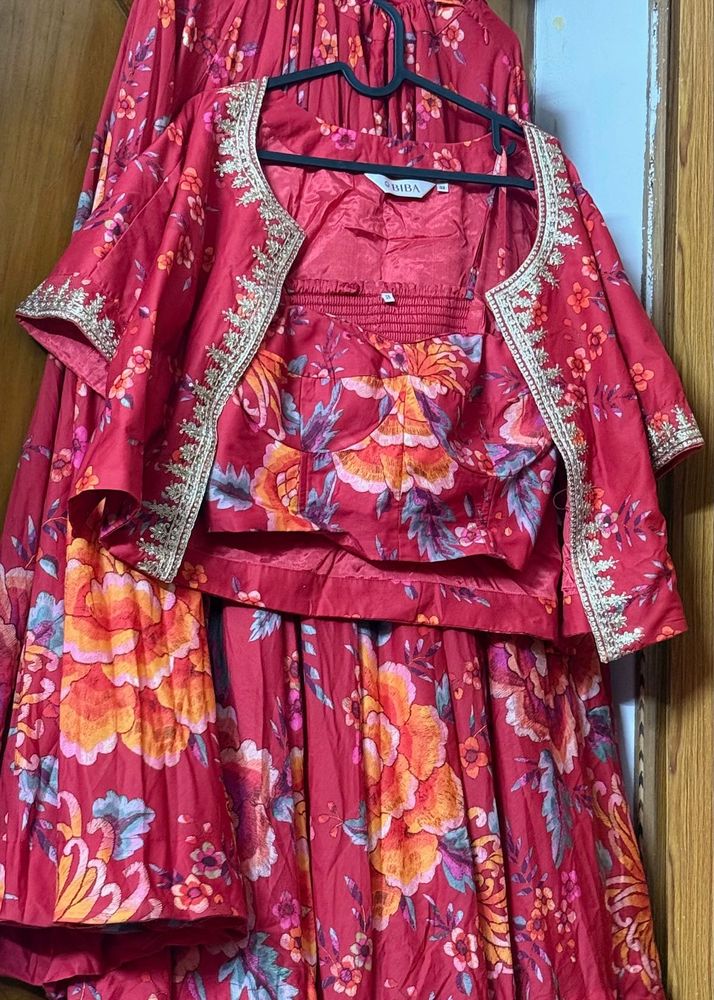 Floral Lehenga Set with Jacket