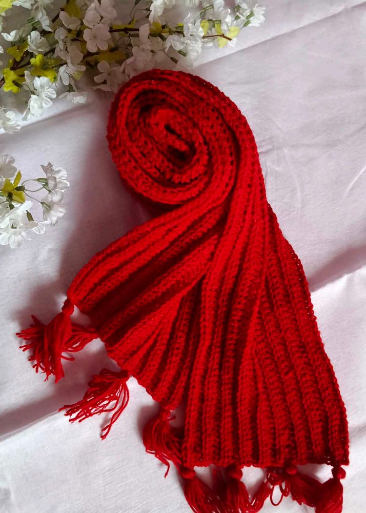 Red Knitted Scarf