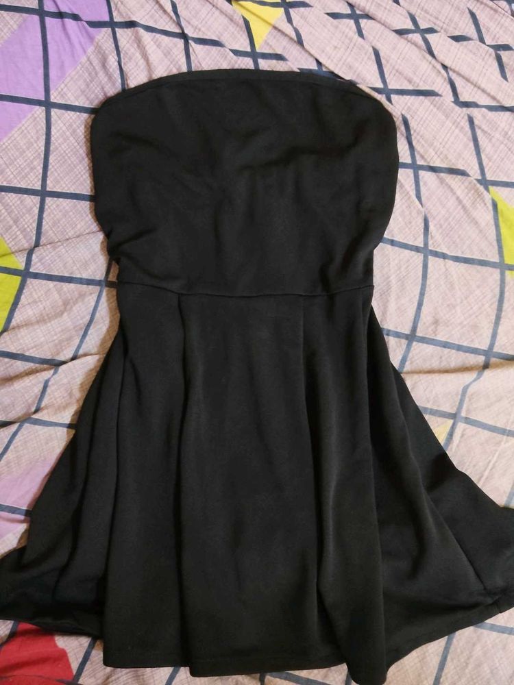 Classic Black Strapless Mini Dress