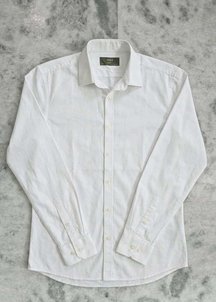 Classic White M&amp;S Men's Shirt L