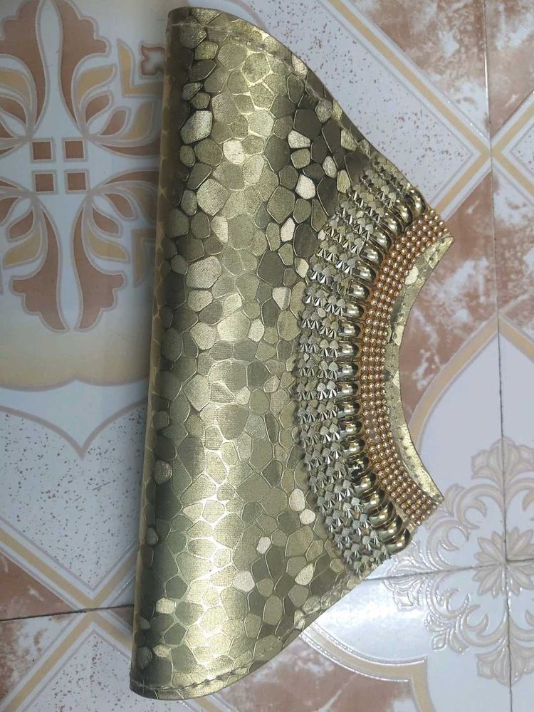 Elegant Gold Clutch Bag