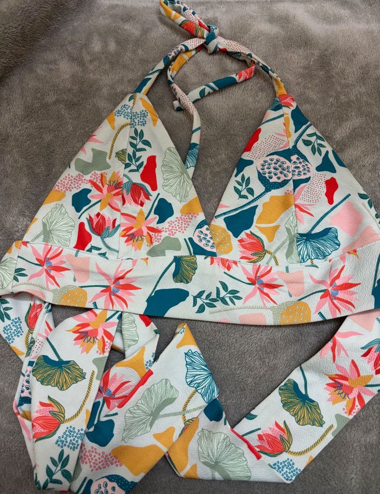 Floral Print Bikini Top