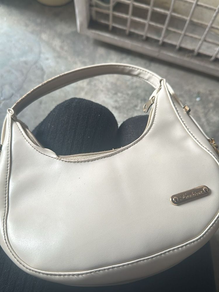 Cream Hobo Bag