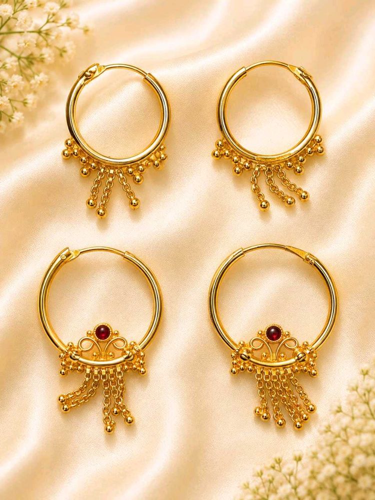 Exquisite Gold-Plated Hoop Earrings