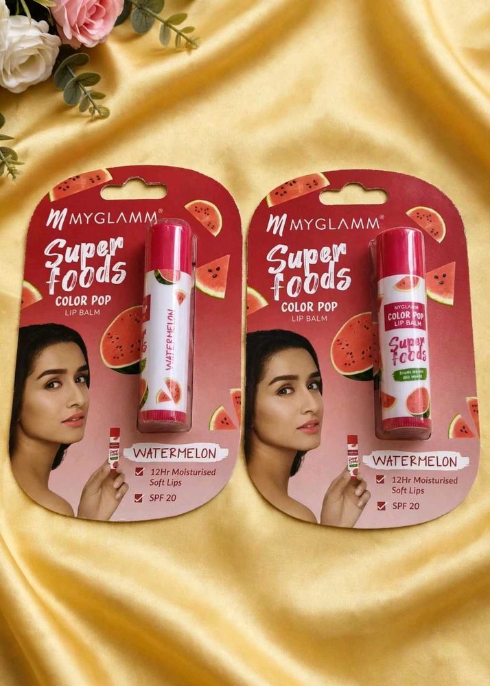 Pack of 3 MyGlamm Super Foods Color Pop Lip Balm -