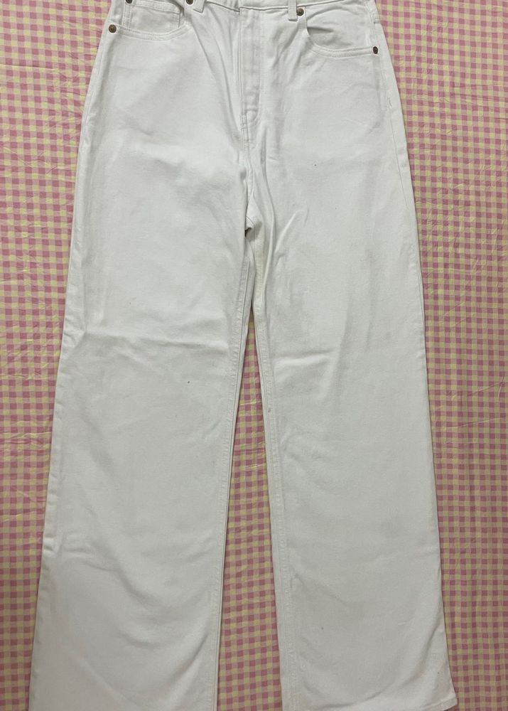 pure white casual denim