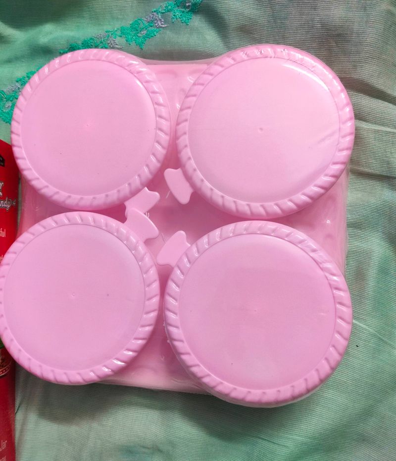 4 Peice Glass Containers With Tray (Looks Classy)
