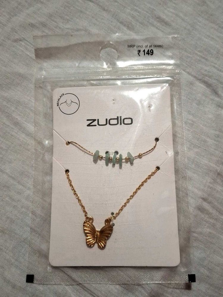 Zudio Butterfly Necklace Set